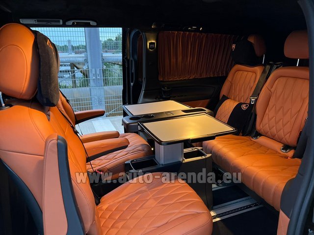 Rental Mercedes-Benz V300d 4Matic VIP/TV/WALL EXTRA LONG (2+5 pax) AMG equipment in Dusseldorf airport