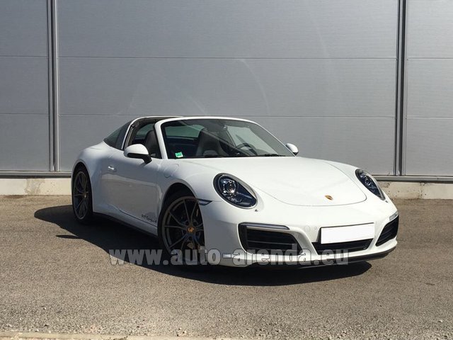 Rental Porsche 911 Targa 4S White in Karlsruhe