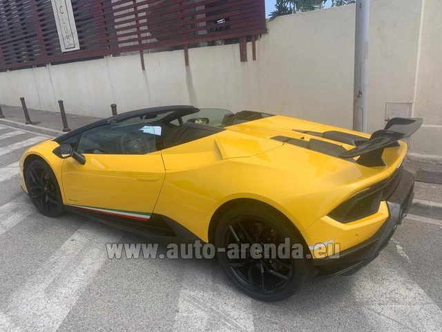 Rent the Lamborghini Huracan Performante Spyder car in Stuttgart