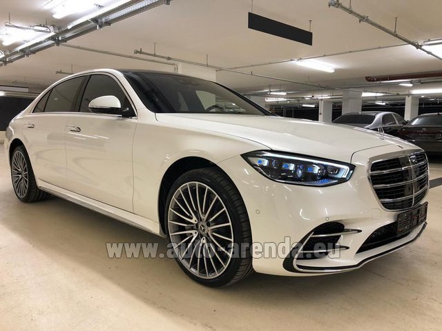 Transfer from Munich Airport General Aviation Terminal GAT to Madonna di Campiglio by Mercedes-Benz S-Class S 500 Long 4MATIC AMG equipment W223 car