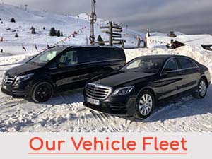 Our car fleet for transfers from airports and cities of Europe