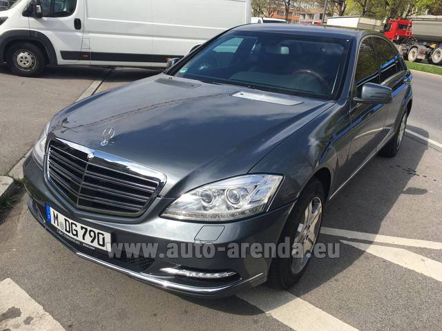 Transfer from Munich Airport General Aviation Terminal GAT to Lazise by Mercedes S 600 Long B6 B7 GUARD 4MATIC car